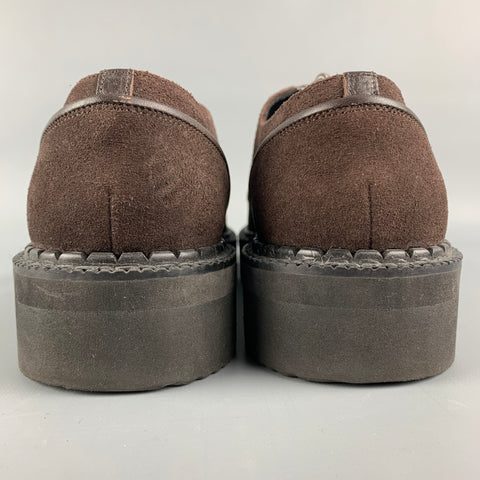 FOOT THE COACHER Taille 8 Chaussures à lacets en daim marron et noir
