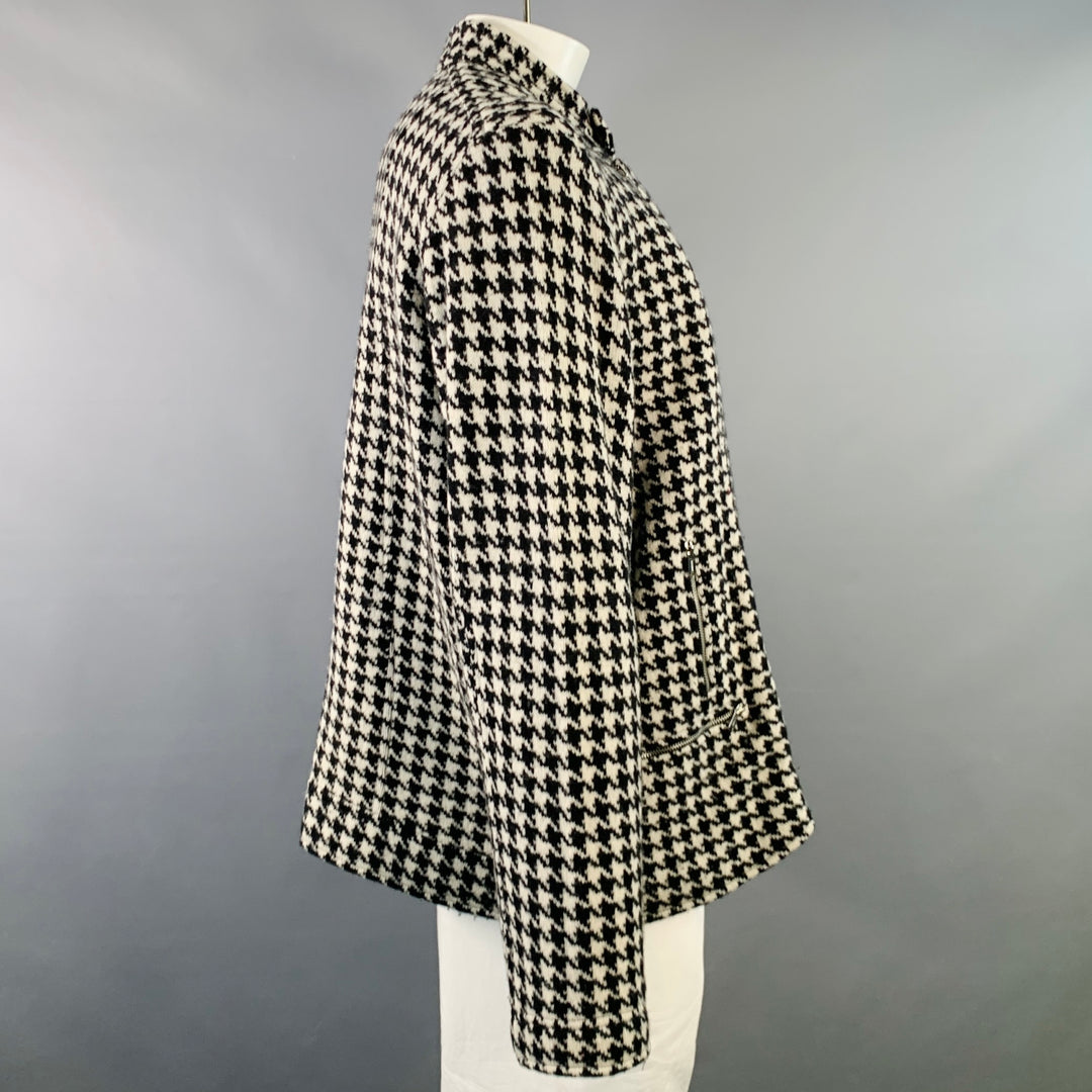 LAUREN by RALPH LAUREN Size XXXL Black Off White Wool Zip Pockets Jacket
