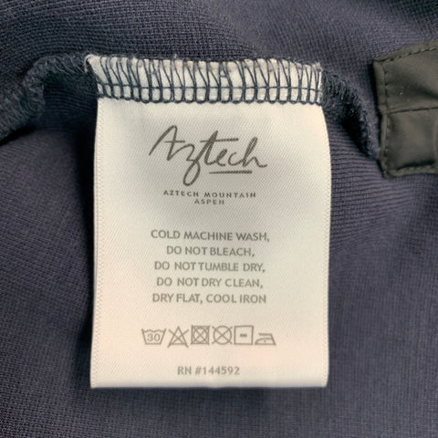 AZTECH MOUNTAIN Size XL Navy Black Cotton Blend Buttoned Polo