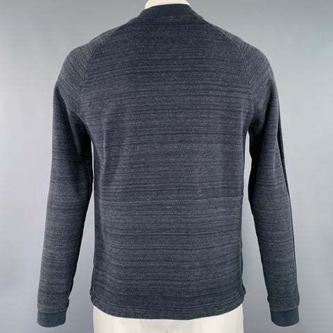NIKE Size L Grey White Logo Cotton Polyester Zip Up Sweatshirt