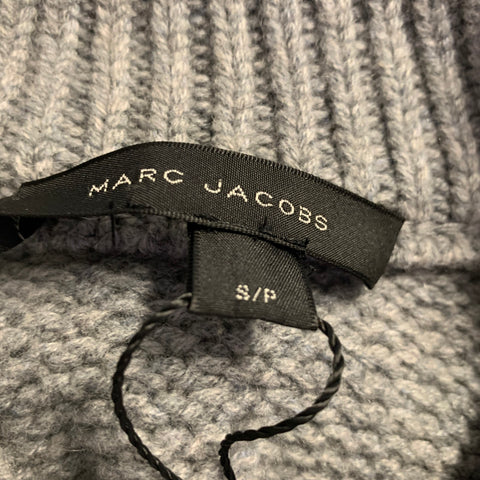 MARC JACOBS Size S Grey Cashmere / Wool Knitted Snaps Jacket
