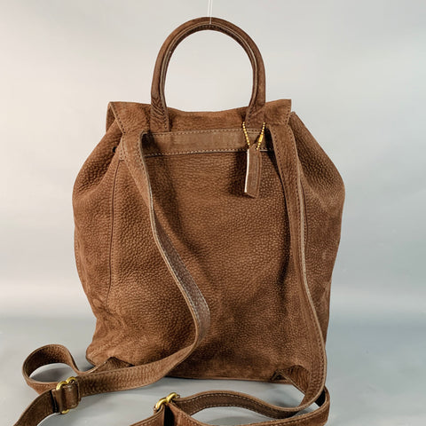 COACH One Size Sonoma Brown Suede Backpack Bag