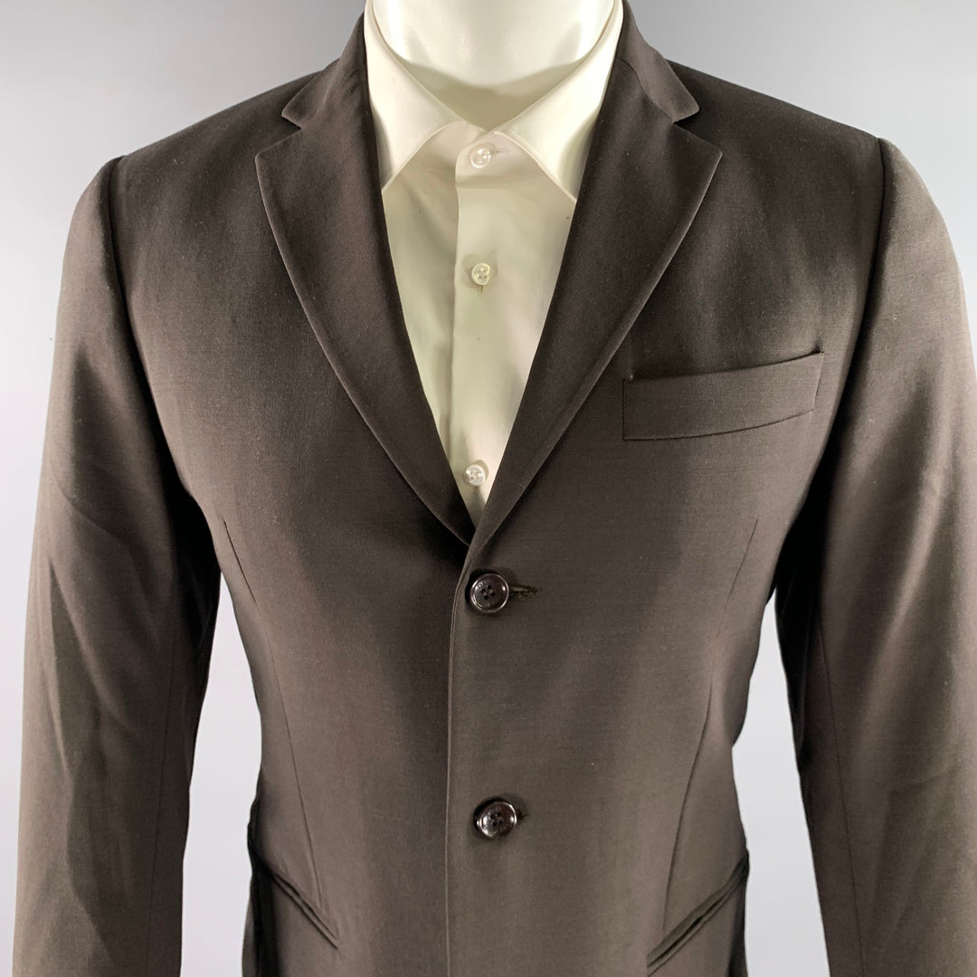 D&G by DOLCE & GABBANA Size 36 Brown Wool Nylon Notch Lapel Sport Coat