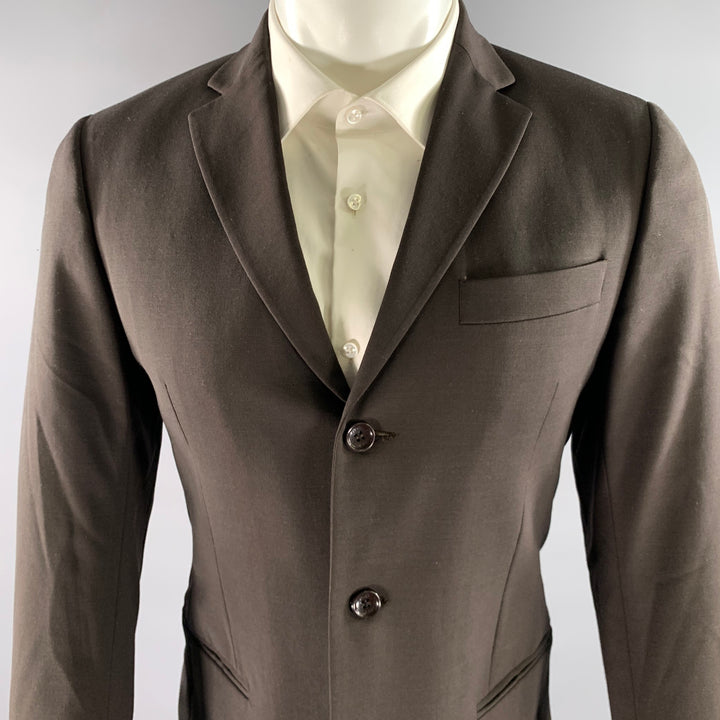 D&G by DOLCE & GABBANA Size 36 Brown Wool Nylon Notch Lapel Sport Coat