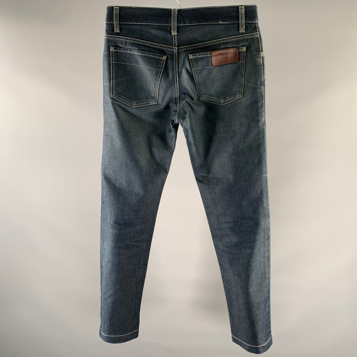 DOLCE & GABBANA Size 30 Navy Indigo Denim Slim Jeans