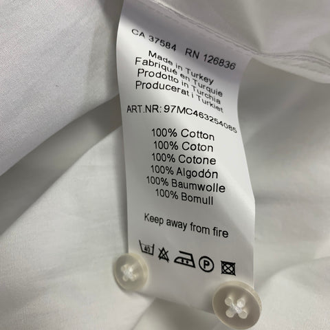 J.LINDEBERG Size L White Pleated Cotton Tuxedo Long Sleeve Shirt