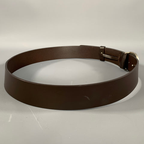 GUCCI Brown Solid Leather Belt