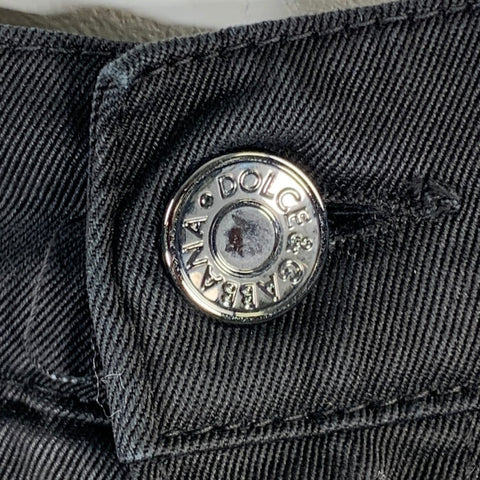 DOLCE & GABBANA Size 36 Black Cotton Blend Jean Cut Casual Pants