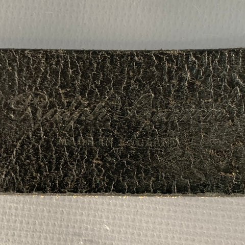 RALPH LAUREN Size 34 Black Silver Leather Belt