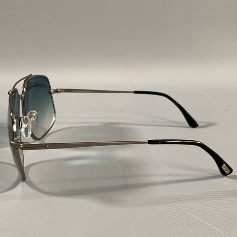 TOM FORD Gunmetal Aviator Sunglasses