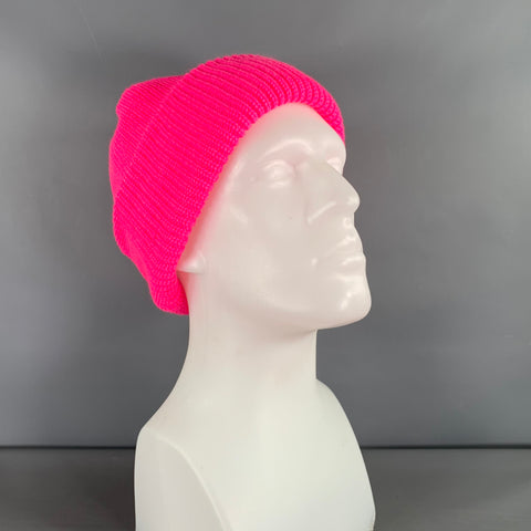 MARCUS ADLER Size One Size Pink Fuchsia Knitted Acrylic Hats