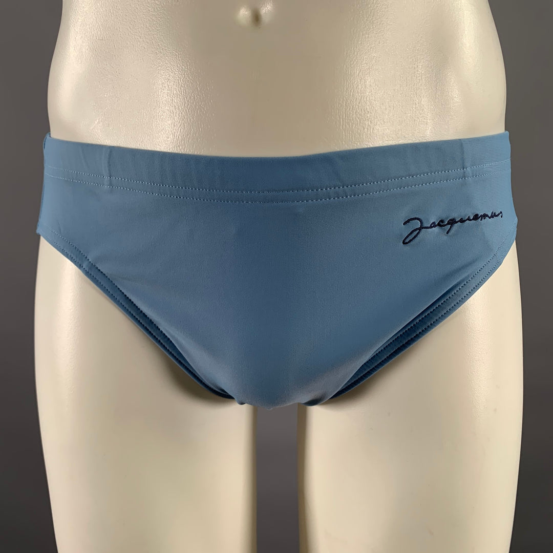 JACQUEMUS Size L Light Blue Polyamide Elastane Swim Brief