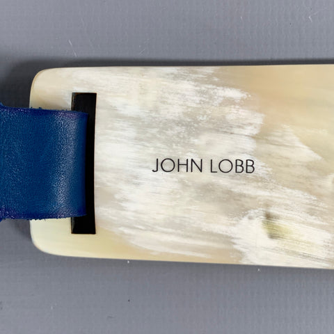 JOHN LOBB Blue Natural Leather Horn Shoehorn
