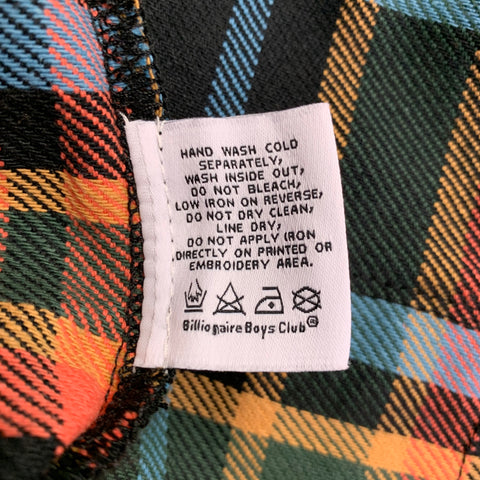 BILLIONAIRE BOYS CLUB Size L Multi Color Plaid Utilitarian Cotton Trucker Jacket