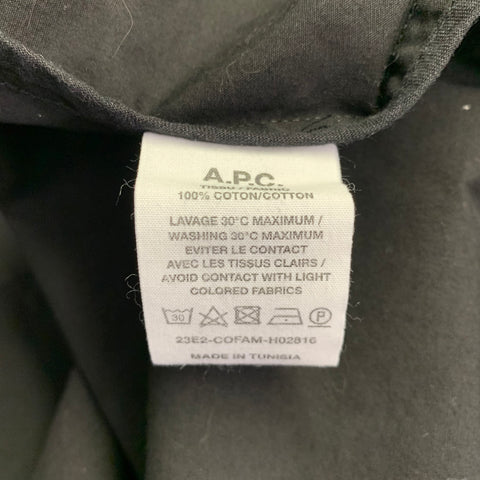 A.P.C. Size XL Black Cotton Chore Jacket