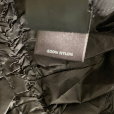 NORMA KAMALI Size S Black Nylon Ruched Zip Up Jacket Outdoor