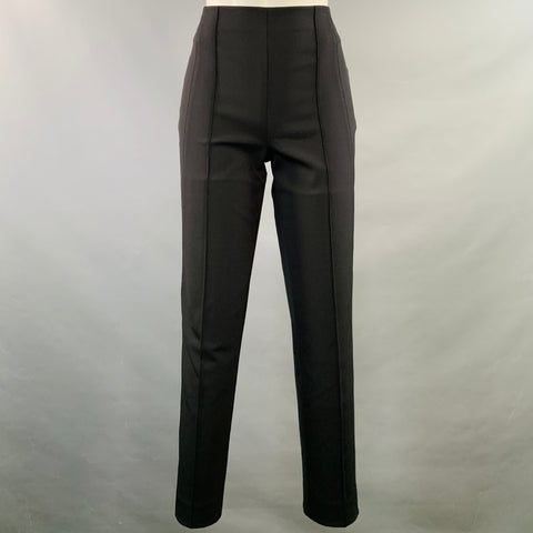 ESCADA Taille 4 Pantalon habillé fuselé en mélange de polyamide noir avec fermeture éclair latérale