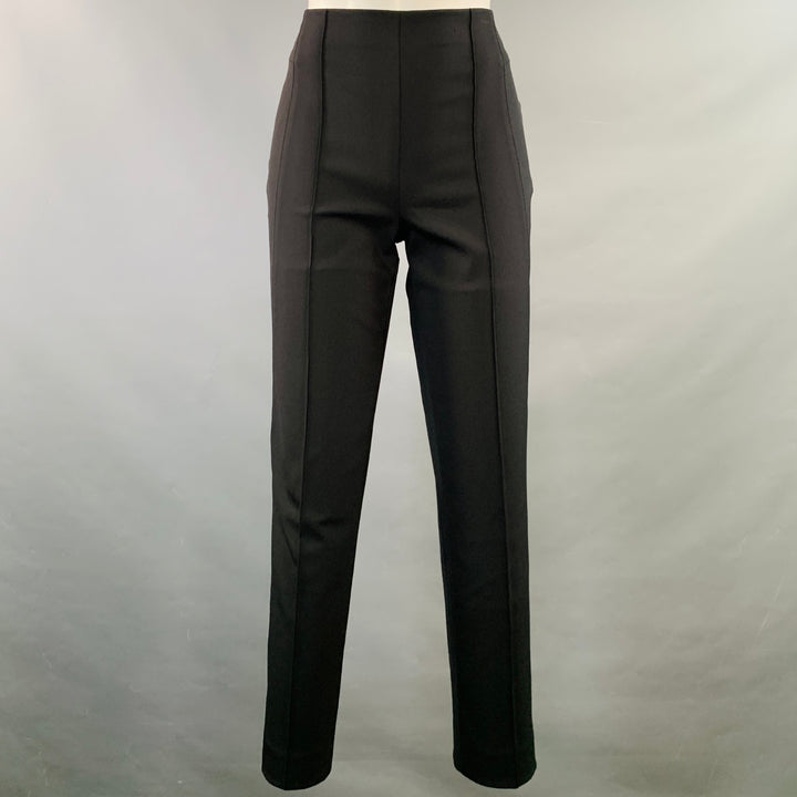 ESCADA Size 4 Black Polyamide Blend Tapered Side Zipper Dress Pants