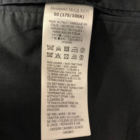 ALEXANDER MCQUEEN Chest Size 40 Black Jacquard Wool Viscose Blend Sport Coat