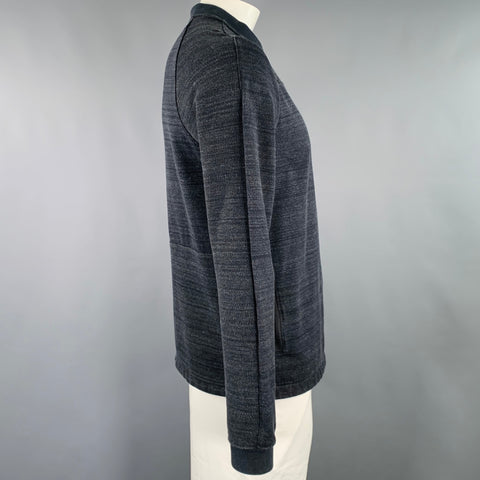 NIKE Size L Grey White Logo Cotton Polyester Zip Up Sweatshirt