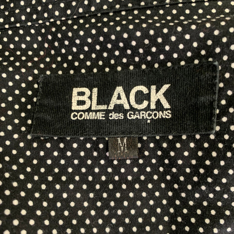 COMME des GARCONS Size M Black White Polka Dot Cotton Long Sleeve Shirt