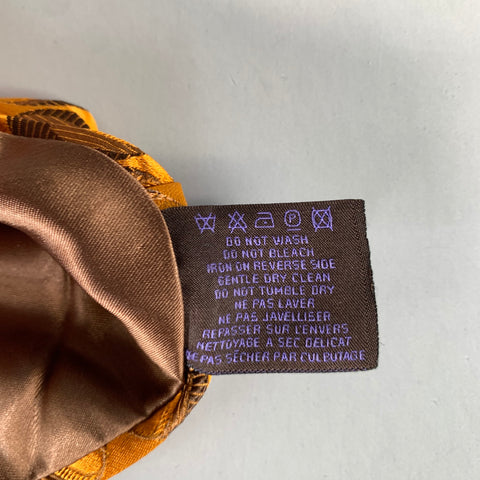 ETRO Orange Brown Circles Silk Tie