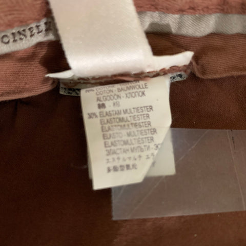 BRUNELLO CUCINELLI Size 6 Burnt Orange Cotton Tapered Casual Pants