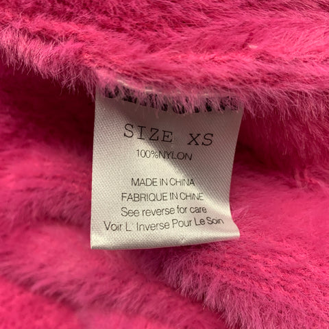 SER.O.YA Size XS Pink Nylon Knitted Buttoned Cardigan
