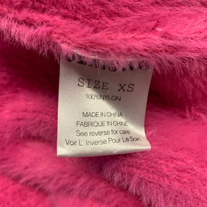 SER.O.YA Size XS Pink Nylon Knitted Buttoned Cardigan