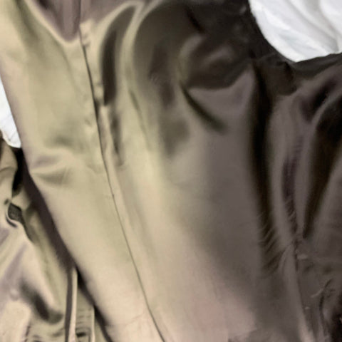 VERSACE COLLECTION Size 44 Brown Taupe Stripe Wool Silk Suit