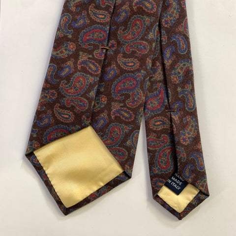 POLO Brown Paisley Wool Tie