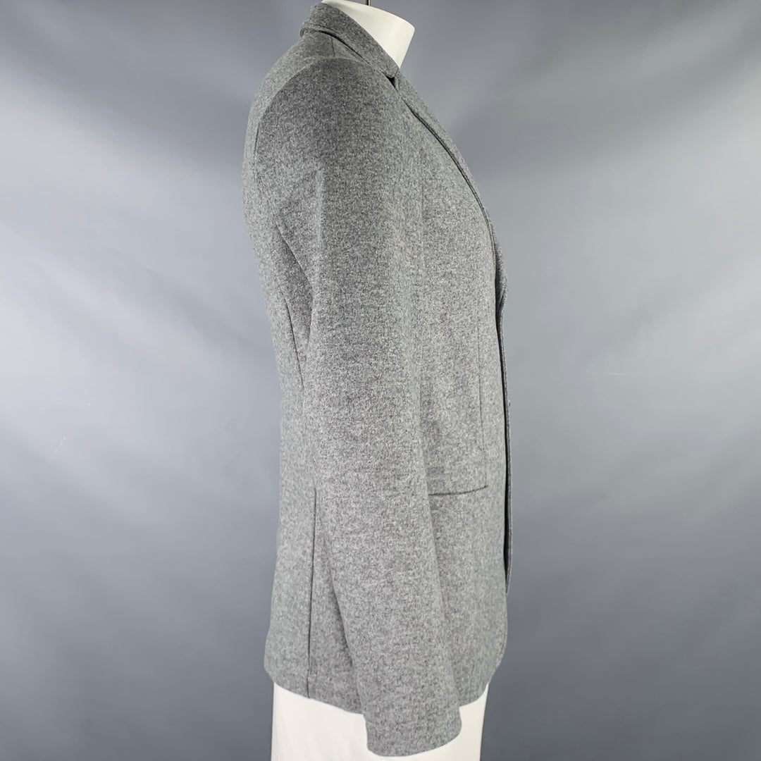 FALCONERI Size XXL Grey Heather Cashmere Notch Lapel Cardigan