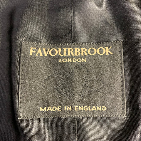 FAVOURBROOK Size 44 Black Grey Jacquard Silk Two Pockets Vest