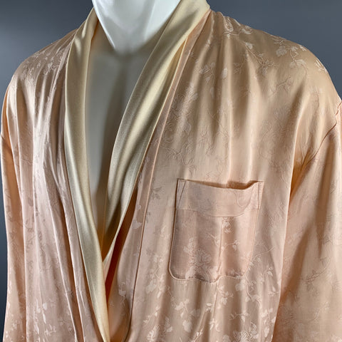 HAIDER ACKERMANN Size L Pink Floral Cupro Rayon Robe