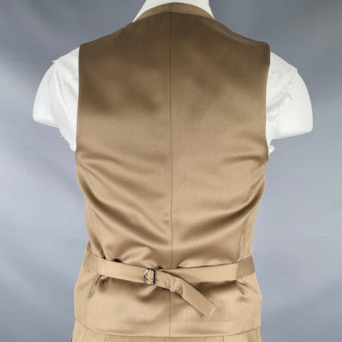 PHINEAS COLE Size 38 Tan Three Piece Notch Lapel Suit