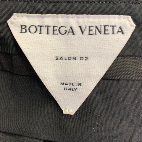 BOTTEGA VENETA Size 0 Black Lambswool blend Herringbone Cargo Casual Pants