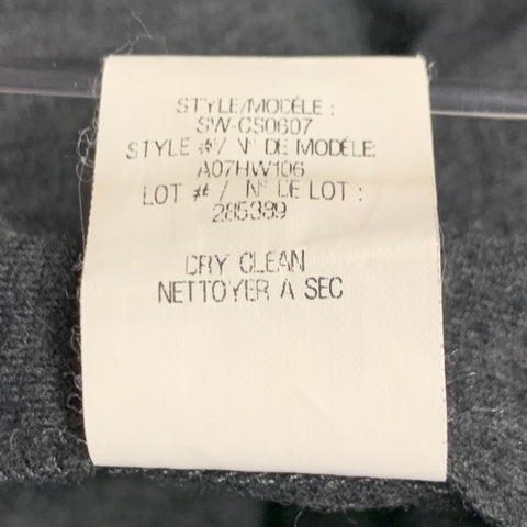 HELMUT LANG Size L Grey Charcoal Wool Zip Up Sweater