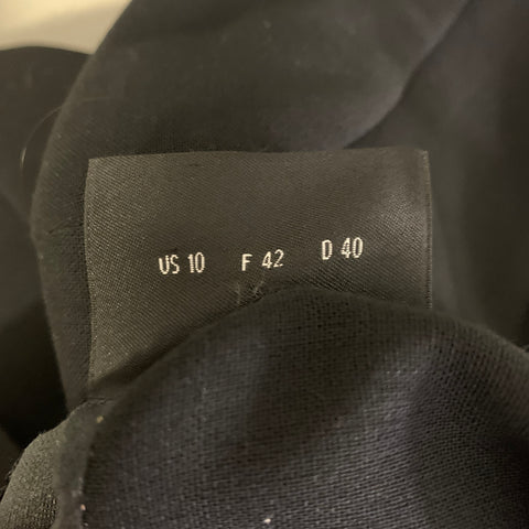 AKRIS Size 10 Black Solid Clasp Jacket Indoor Blazer