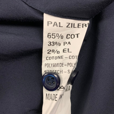 LAB by PAL ZILERI Taille M Chemise à manches longues boutonnée en mélange de coton bleu marine