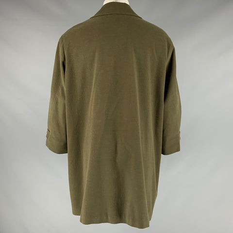 JIL SANDER Size 38 Green Lambswool Angora Coat
