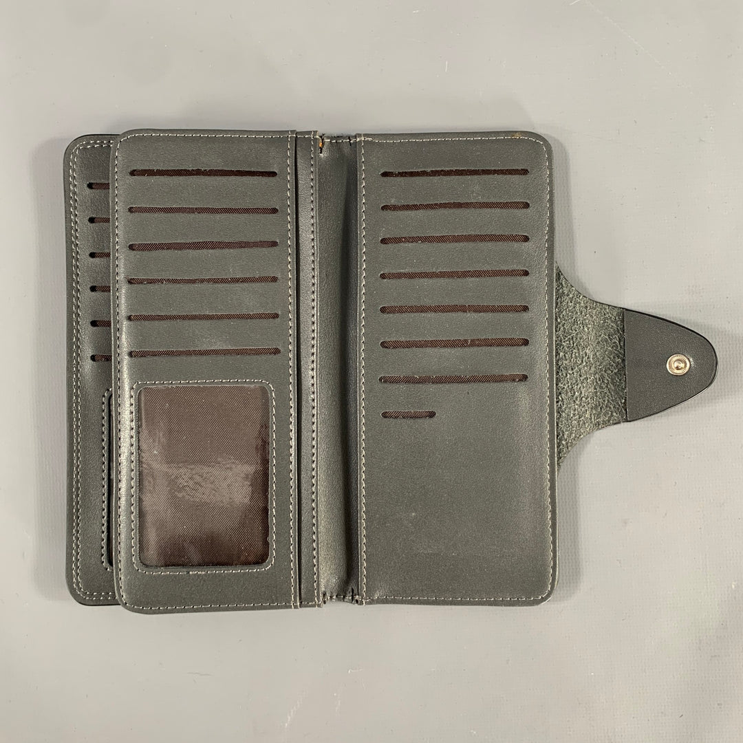 BOSHIHO Grey Leather Wallet