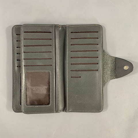BOSHIHO Grey Leather Wallet