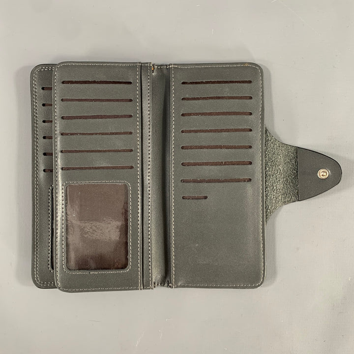 BOSHIHO Grey Leather Wallet