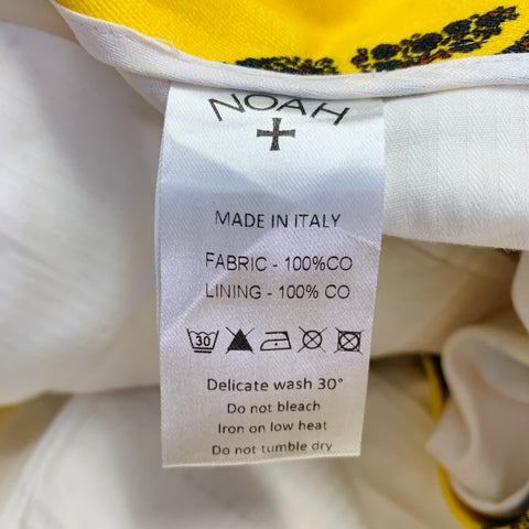 NOAH Size 34 Yellow Navy Black Paisley Cotton Zip Fly Dress Pants