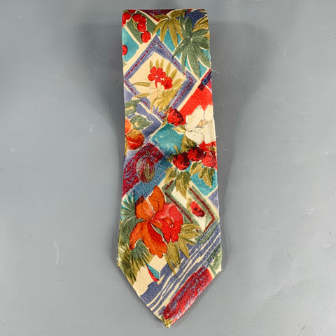 ERMENEGILDO ZEGNA Multi Color Floral Silk Tie