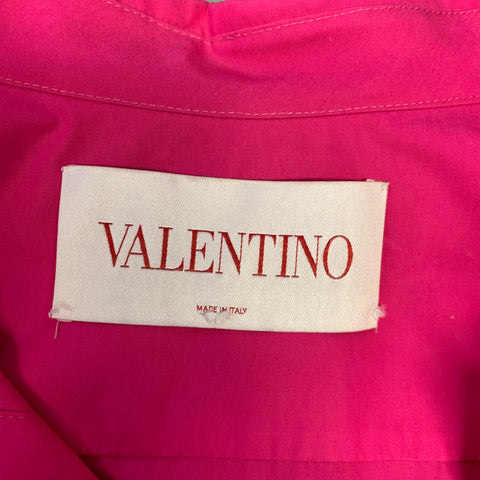VALENTINO Size S Pink Cotton Hidden Placket Jumpsuit