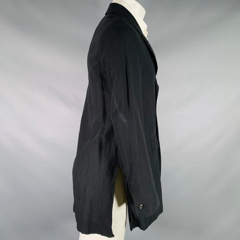 ATTACHMENT Size M Black Wool Linen Peak Lapel Sport Coat
