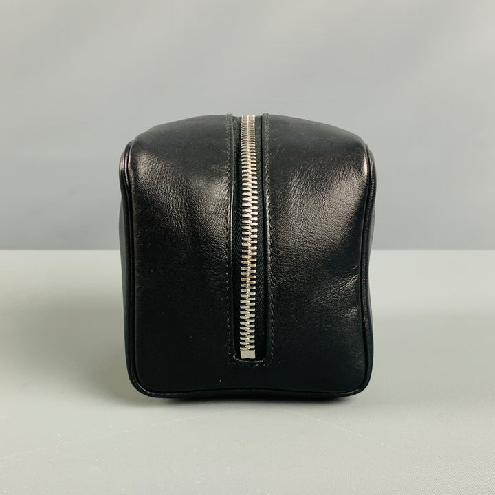 BALLY Black Leather Toiletry Handbag