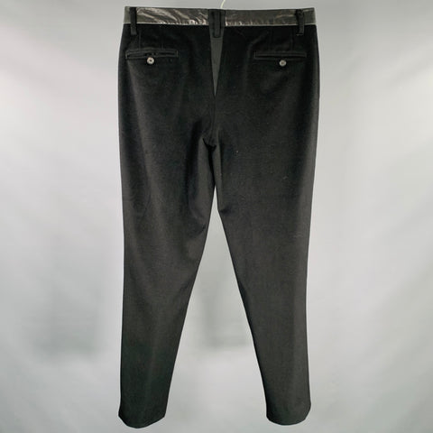 MIGUEL ANTOINNE Size 32 Black Flat Front Dress Pants