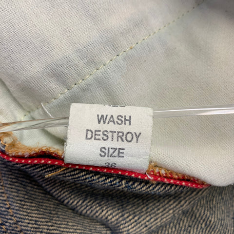 Jeans BLVCK SCVLE taille 36 bleus délavés à braguette boutonnée